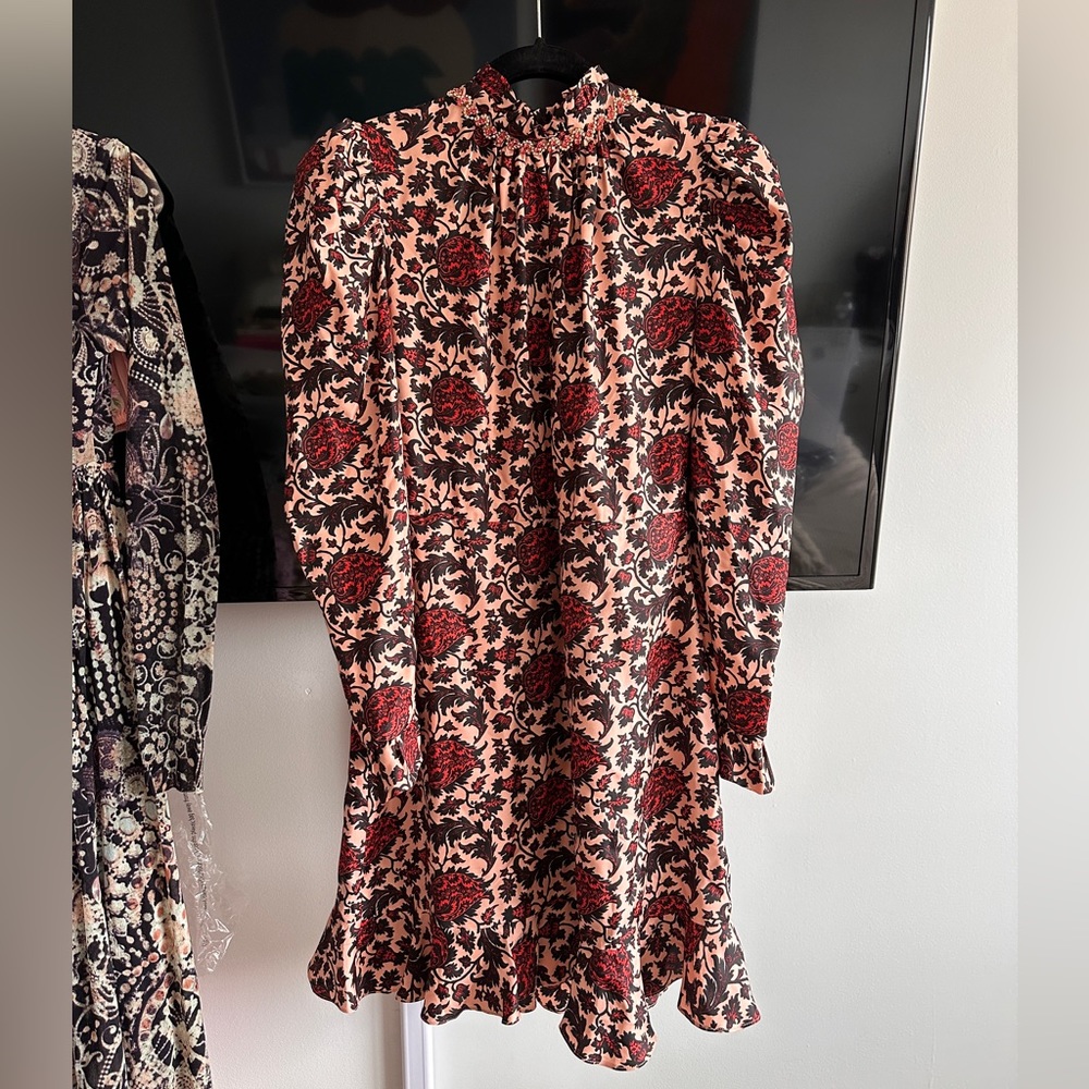 SANDRO LONG SLEEVE MINI DRESS